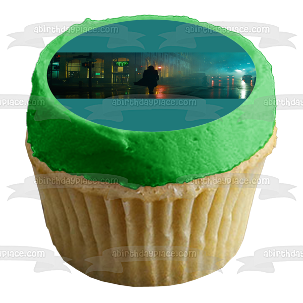 The Matrix Resurrections Neo Walking In the Rain Edible Cake Topper Image ABPID54732