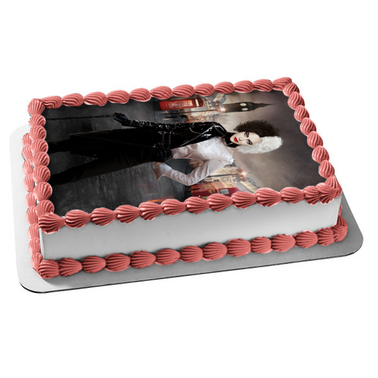 Cruella In the City Edible Cake Topper Image ABPID54673