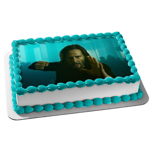 The Matrix Resurrections Neo Edible Cake Topper Image ABPID54735