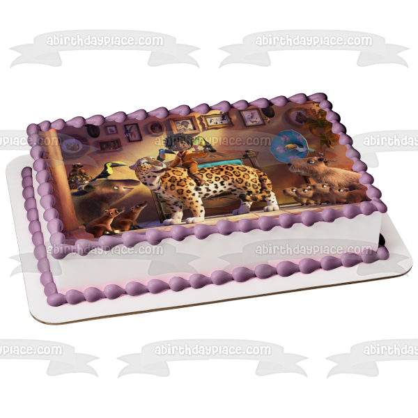 Encanto Antonio montando un guepardo Edible Cake Topper Imagen ABPID54679 