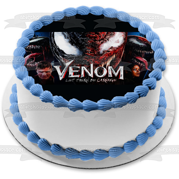 Venom: Let There Be Carnage Eddie Brock - Adorno comestible para tarta para invitados a la fiesta, imagen ABPID54685 