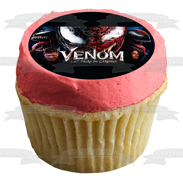 Venom: Let There Be Carnage Eddie Brock - Adorno comestible para tarta para invitados a la fiesta, imagen ABPID54685 