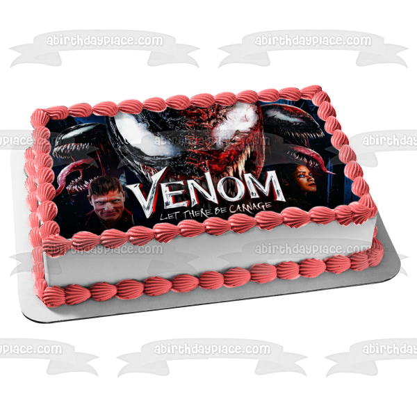 Venom: Let There Be Carnage Eddie Brock - Adorno comestible para tarta para invitados a la fiesta, imagen ABPID54685 