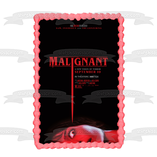 Malignant Movie Poster Madison Mitchell Edible Cake Topper Image ABPID54747