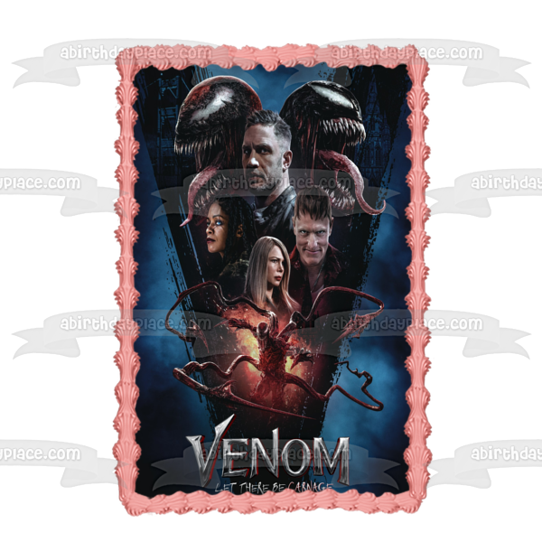 Venom: Let There Be Carnage Lady Jessica Eddie Brock Invitada a la fiesta Adorno comestible para pastel Imagen ABPID54689 