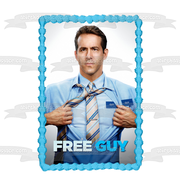 Free Guy Edible Cake Topper Image ABPID54756