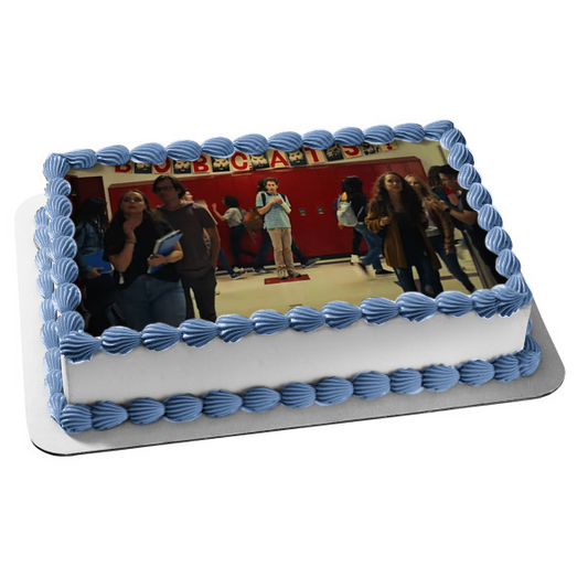 Dear Evan Hansen Evan In School at Lockers Edible Cake Topper Image ABPID54700