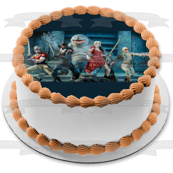 The Suicide Squad Harley Quinn Polka-Dot Man Edible Cake Topper Image ABPID54760