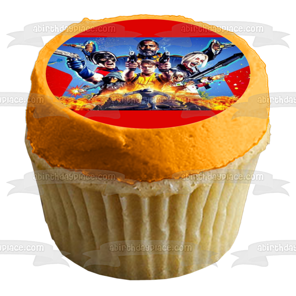 Decoración comestible para tarta con diseño de Harley Quinn Javelin de The Suicide Squad Bloodsport ABPID54761 