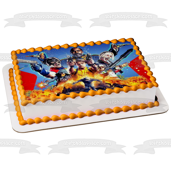 The Suicide Squad Bloodsport Harley Quinn Javelin Edible Cake Topper Image ABPID54761