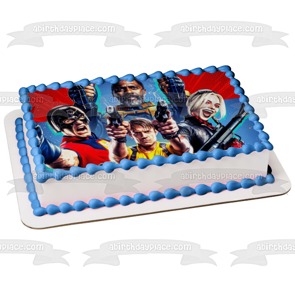 The Suicide Squad Bloodsport Javelin Harley Quinn Edible Cake Topper Image ABPID54762