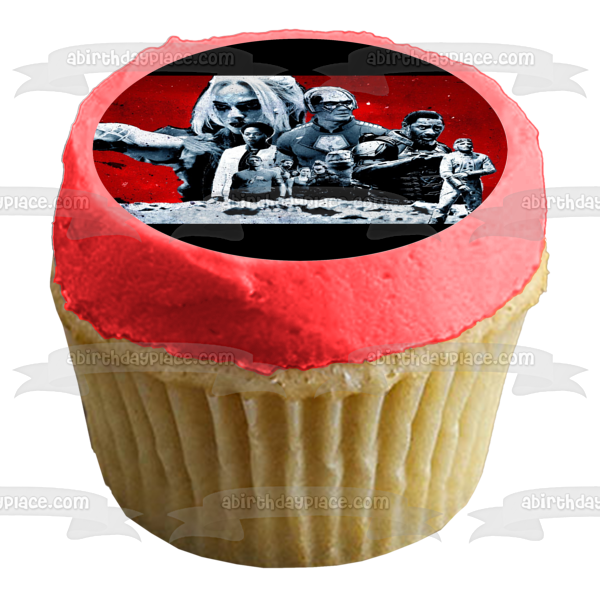 The Suicide Squad Polka-Dot Man Harley Quinn Bloodsport Javelin Edible Cake Topper Image ABPID54765