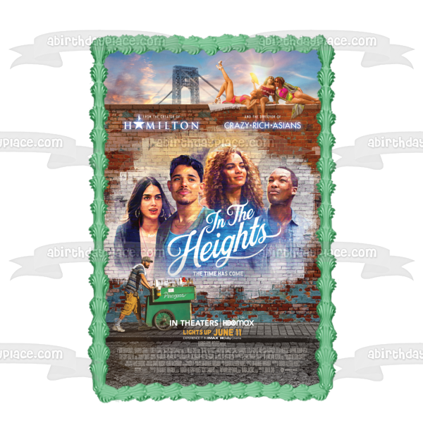 Póster de la película In the Heights Usnavi De La Vega Nina Vanessa Benny Imagen comestible para tarta ABPID54711 