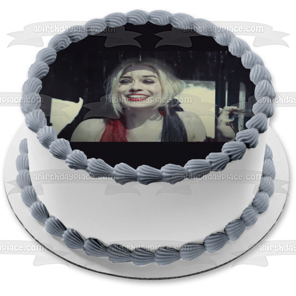 The Suicide Squad Harley Quinn Edible Cake Topper Image ABPID54767