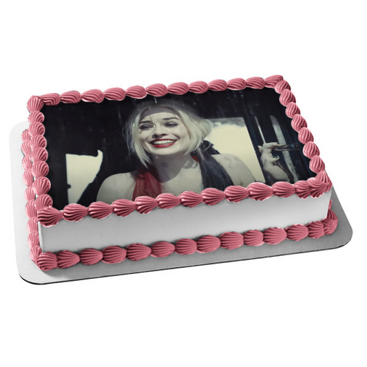 The Suicide Squad Harley Quinn Edible Cake Topper Image ABPID54767