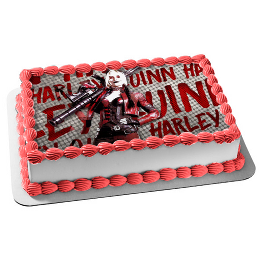 The Suicide Squad Harley Quinn Edible Cake Topper Image ABPID54769