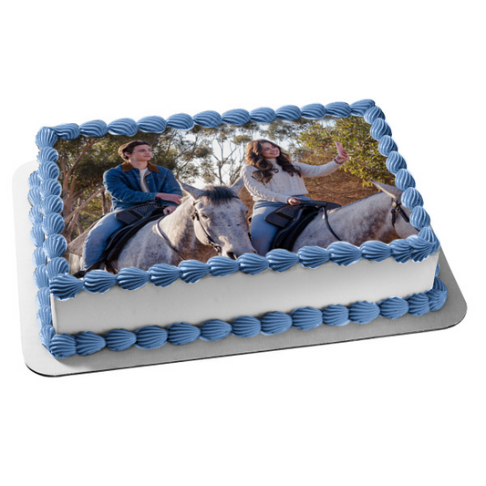 He's All That Zack Siler Laney Boggs Riding Horses Edible Cake Topper Image ABPID54781