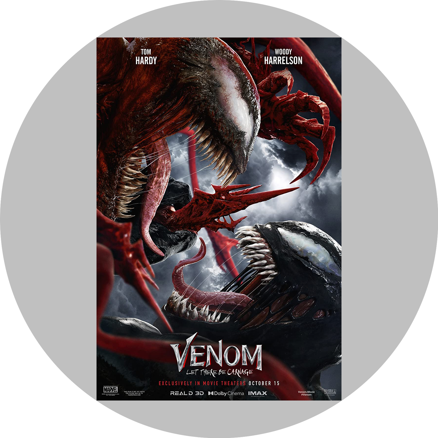 Venom: Let There Be Carnage Póster de la película Imagen comestible para decoración de tarta ABPID54688 