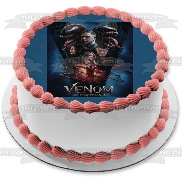 Venom: Let There Be Carnage Lady Jessica Eddie Brock Invitada a la fiesta Adorno comestible para pastel Imagen ABPID54689 