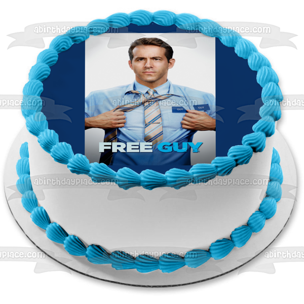 Free Guy Edible Cake Topper Image ABPID54756