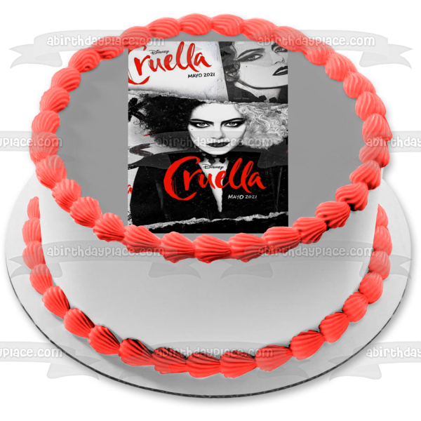 Cruella Movie Poster Edible Cake Topper Image ABPID54670