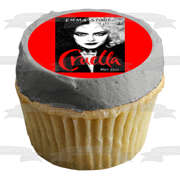 Póster de la película Cruella, decoración comestible para tarta, imagen ABPID54671 