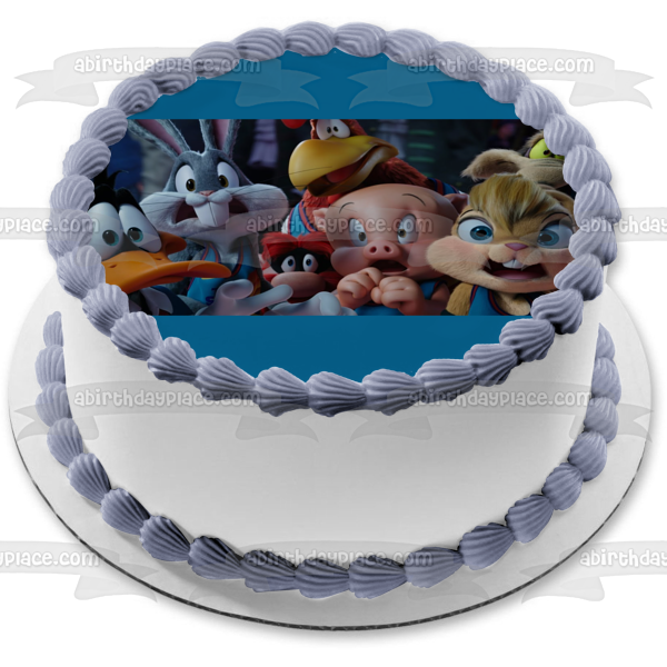 Space Jam: A New Legacy Bugs Bunny Daffy Duck Porky Pig Edible Cake Topper Image ABPID54860