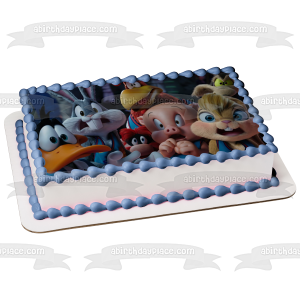 Space Jam: A New Legacy Bugs Bunny Daffy Duck Porky Pig Edible Cake Topper Image ABPID54860