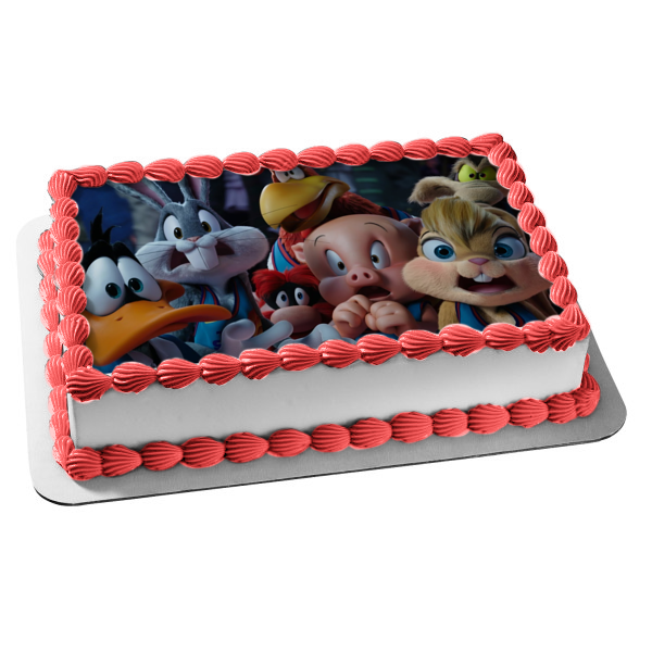 Space Jam: A New Legacy Bugs Bunny Daffy Duck Porky Pig Edible Cake Topper Image ABPID54860