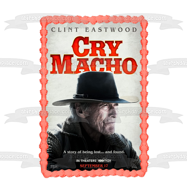 Cry Macho Movie Poster Miko Edible Cake Topper Image ABPID54796