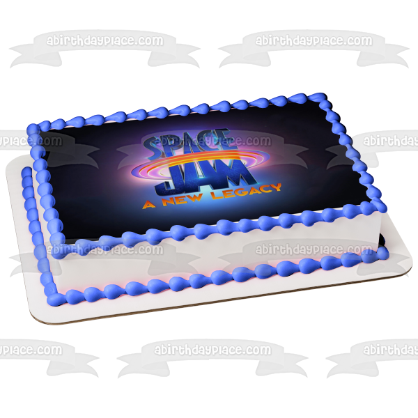 Imagen de decoración comestible para tarta con el logotipo de Space Jam: A New Legacy ABPID54861 