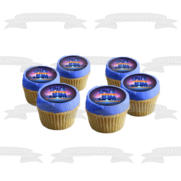 Imagen de decoración comestible para tarta con el logotipo de Space Jam: A New Legacy ABPID54861 