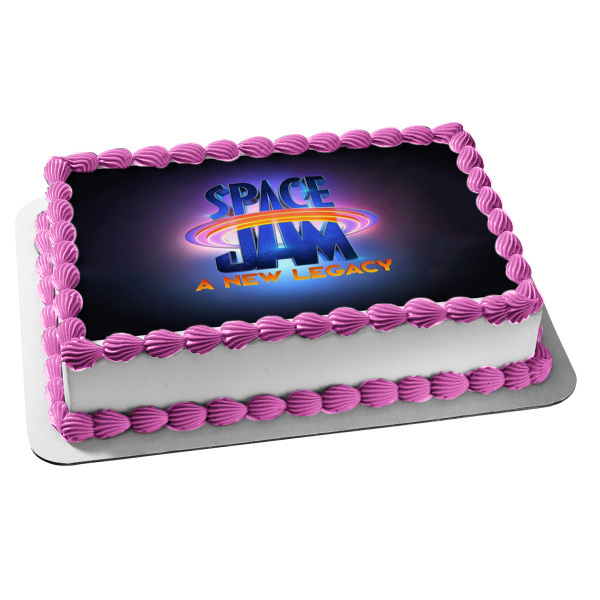 Space Jam: A New Legacy Logo Edible Cake Topper Image ABPID54861