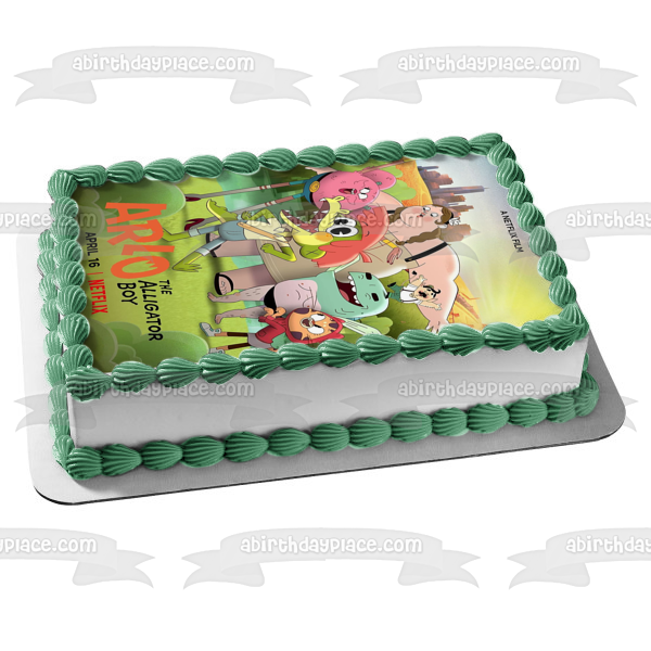 Arlo the Alligator Boy Movie Poster Furlecia Alia Bertie Teeny Tiny Tony Edible Cake Topper Image ABPID54872