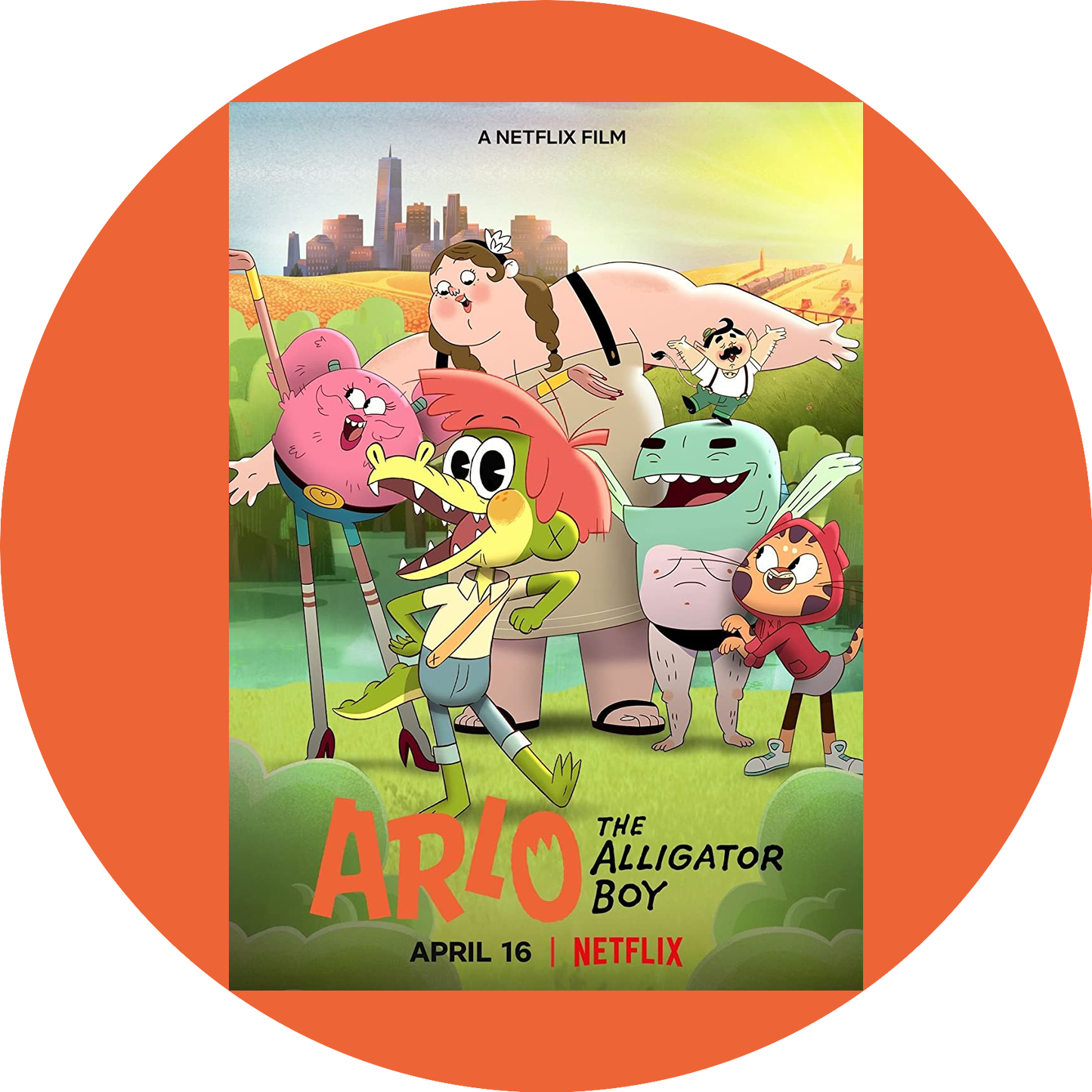 Arlo the Alligator Boy Movie Poster Furlecia Alia Bertie Teeny Tiny Tony Edible Cake Topper Image ABPID54872