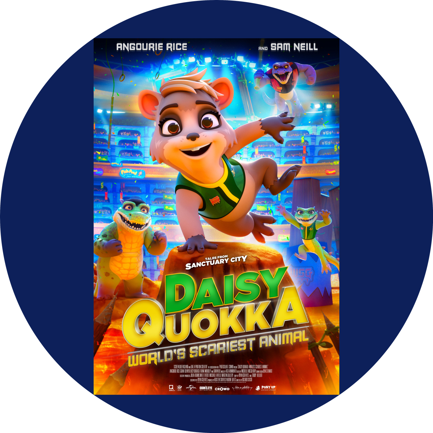 Daisy Quokka: World's Scariest Animal Movie Poster Edible Cake Topper Image ABPID54886