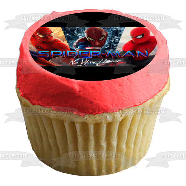 Pre Cut Spiderman Cupcake Topper Edible Image