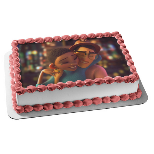 Us Again Dot and Art Hugging Edible Cake Topper Image ABPID54892