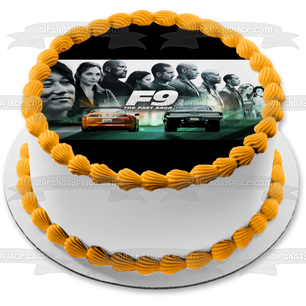 F9 the Fast Saga Dominic Toretto Han Lue Race Car Adorno comestible para tarta Imagen ABPID54838 