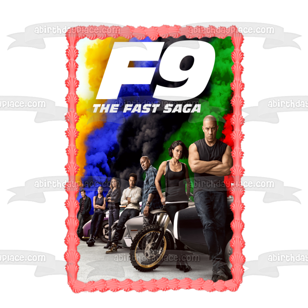 F9  Dominic Toretto  Mia Toretto Han Lue Edible Cake Topper Image ABPID54840