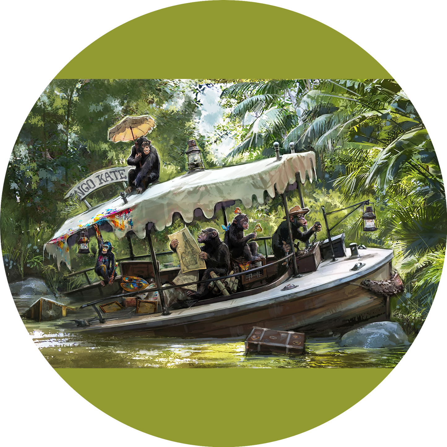 Jungle Cruise Monkeys Edible Cake Topper Image ABPID54842