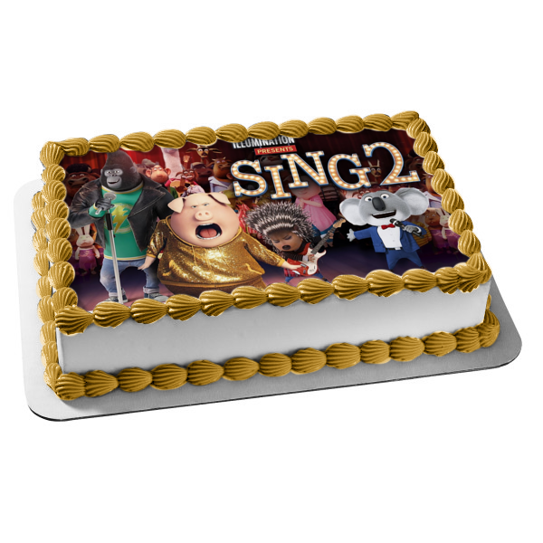 Sing 2 Norman Buster Moon Ash Johnny Edible Cake Topper Image ABPID54944