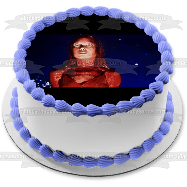 Carrie Covered In Blood Edible Cake Topper Image ABPID54952