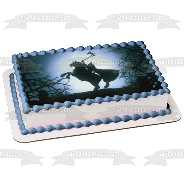 Imagen comestible para decoración de tarta de jinete sin cabeza de Sleepy Hollow ABPID55031 