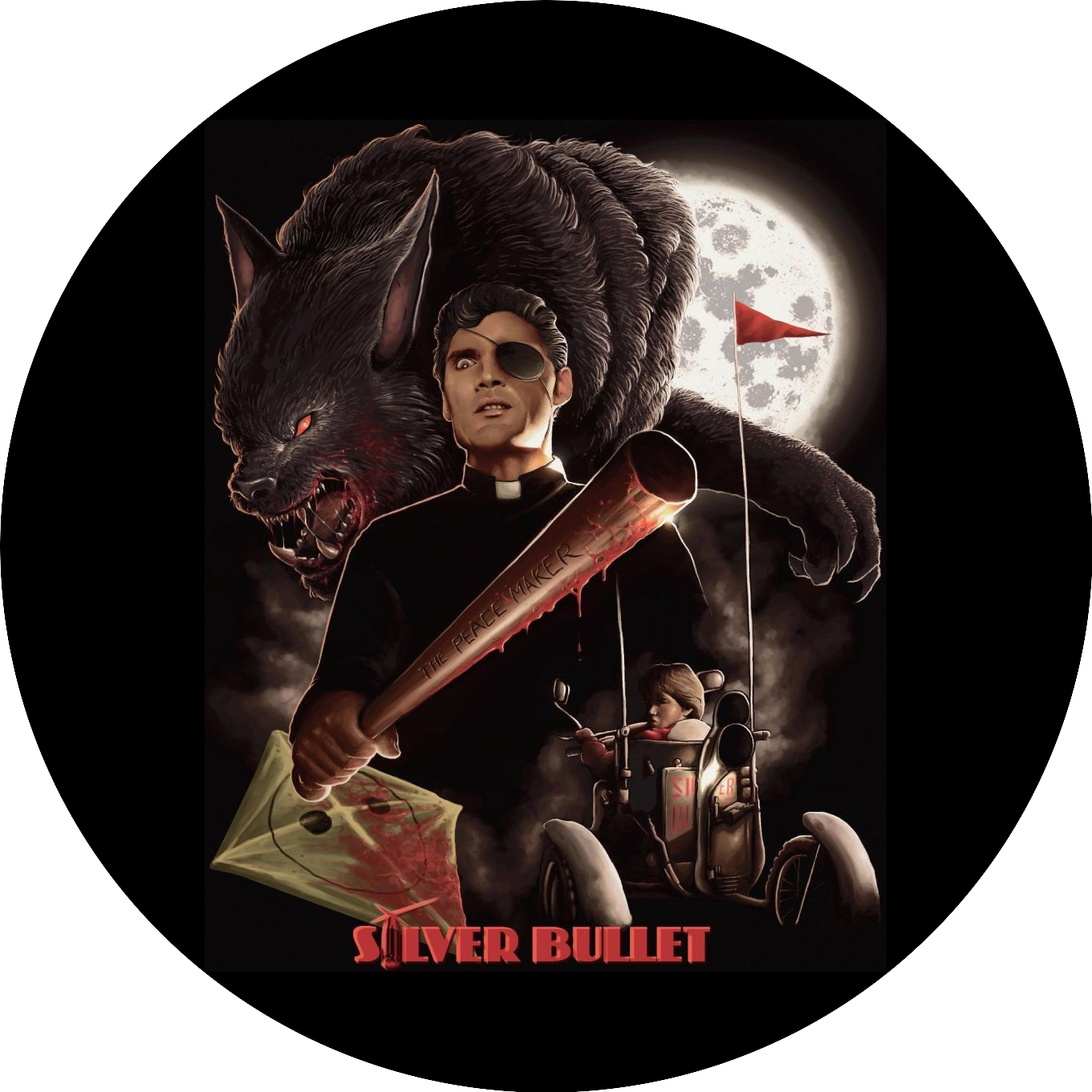 Silver Bullet Reverend Lowe Marty Coslaw Werewolf Edible Cake Topper Image ABPID54963