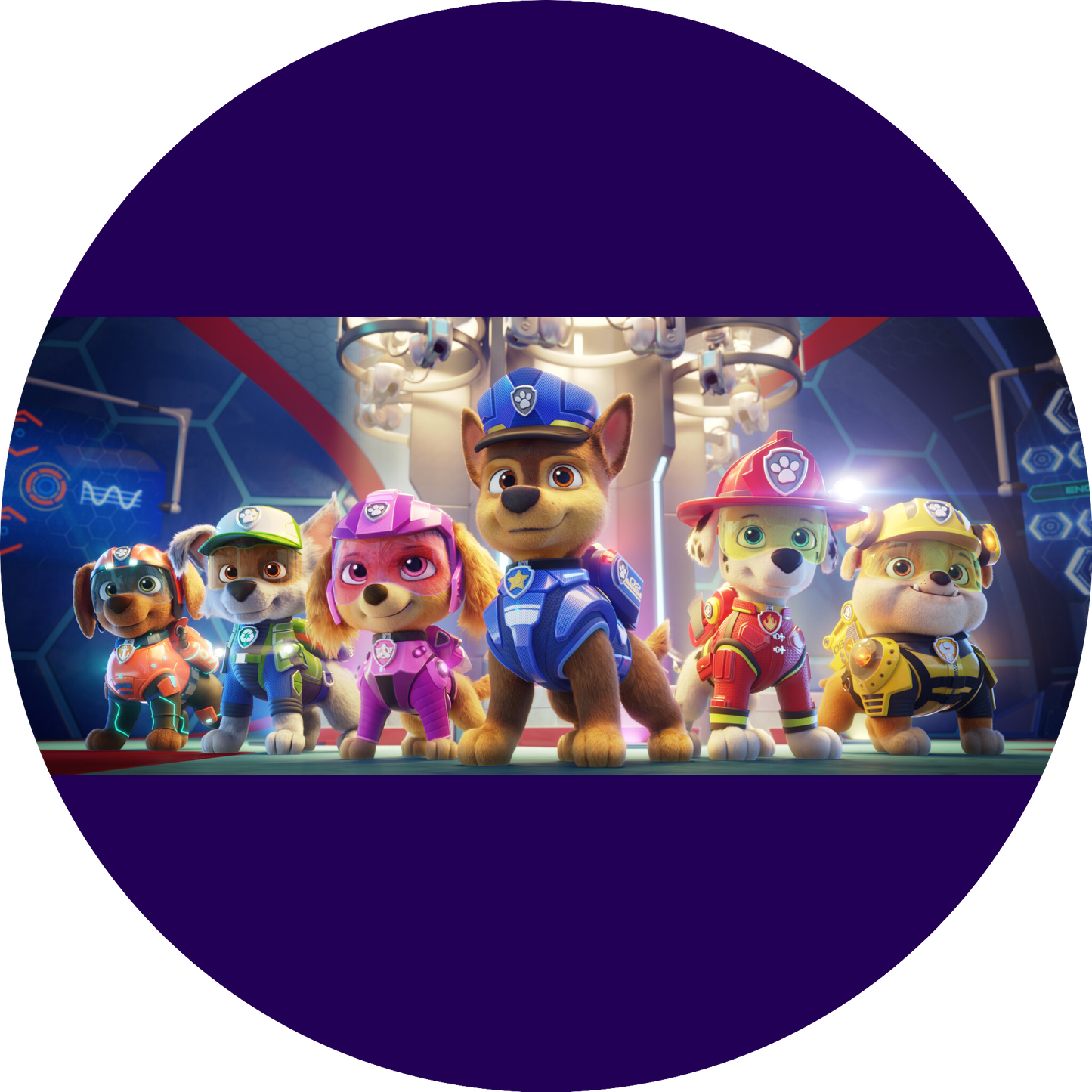 Paw Patrol: La película Zuma Rocky Skye Chase Marshall Rubble Adorno comestible para tarta Imagen ABPID54627 