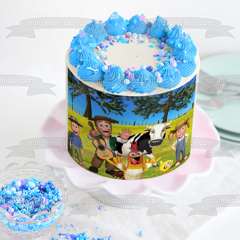 La Granja De Zenon Bartolito Lola la Vaca Percherón el Caballo Pepe el Loro Edible Cake Topper Imagen ABPID54079 