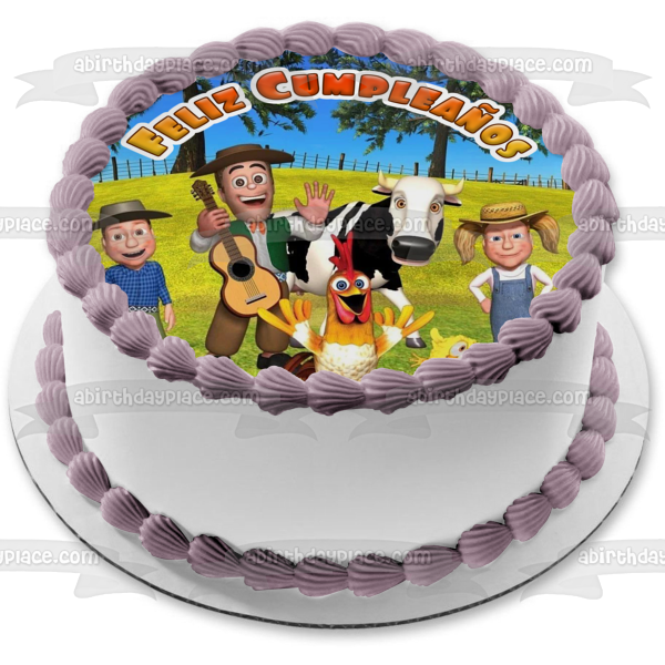 La Granja De Zenon Bartolito Lola la Vaca Percherón el Caballo Pepe el Loro Edible Cake Topper Imagen ABPID54079 