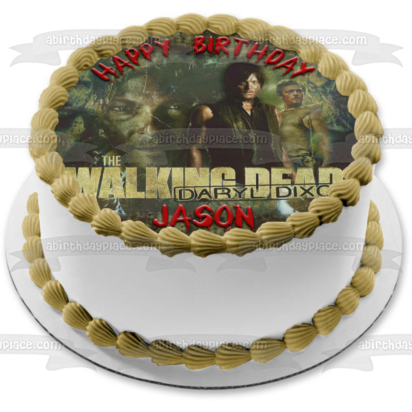 Imagen comestible para decoración de tarta de Daryl Dixon de The Walking Dead ABPID07859 