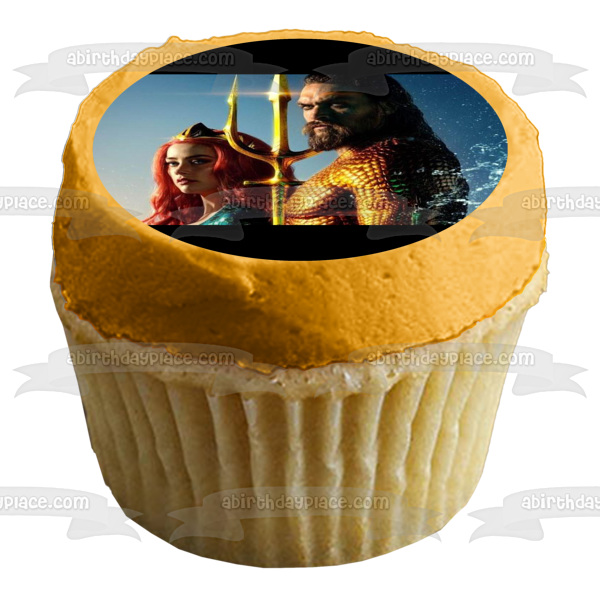 DC Comics Aquaman Arthur Curry Mera - Decoración comestible para tarta, imagen ABPID00061 